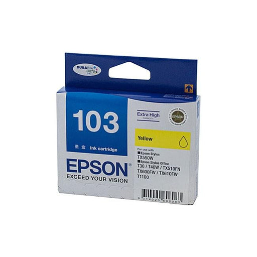 Epson 103 H/Y Yellow Ink Cart - Folders