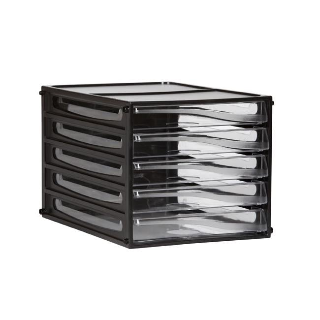 Esselte desktop filing drawers a4 5d black-Officecentre