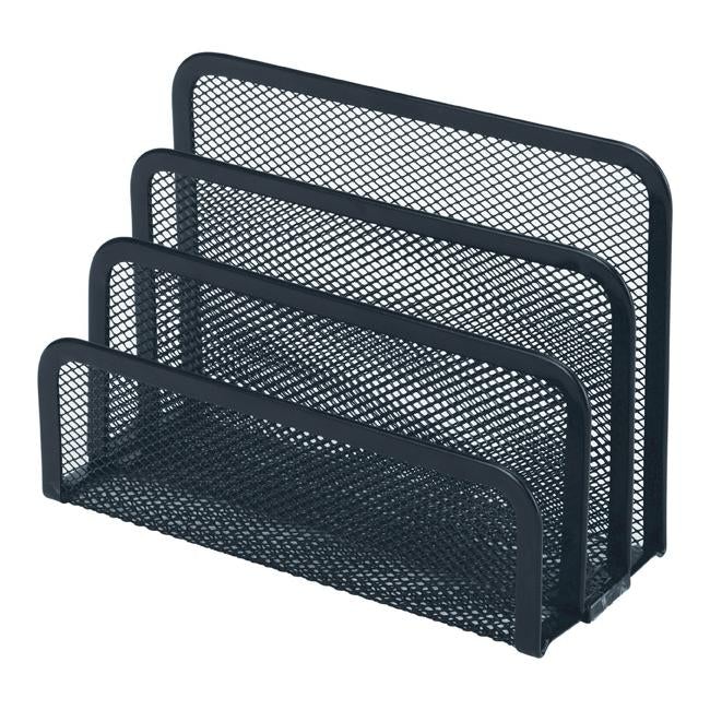 Esselte mesh vertical organiser file sorter black-Officecentre