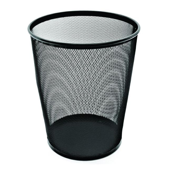 Esselte metal mesh waste bin 19l black-Officecentre