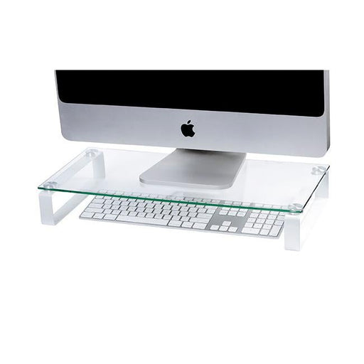 Esselte monitor stand glass 60cm white legs-Officecentre