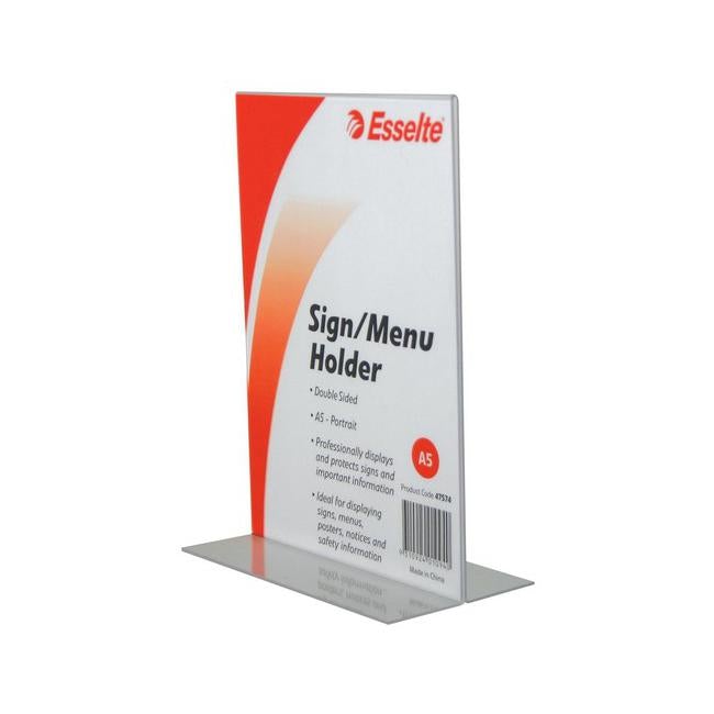 Esselte sign/menu holder 2 sided port a5-Officecentre