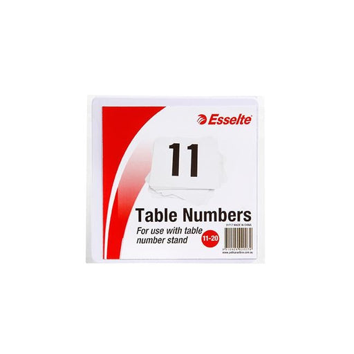 Esselte table numbers 11-20 white pk10-Officecentre