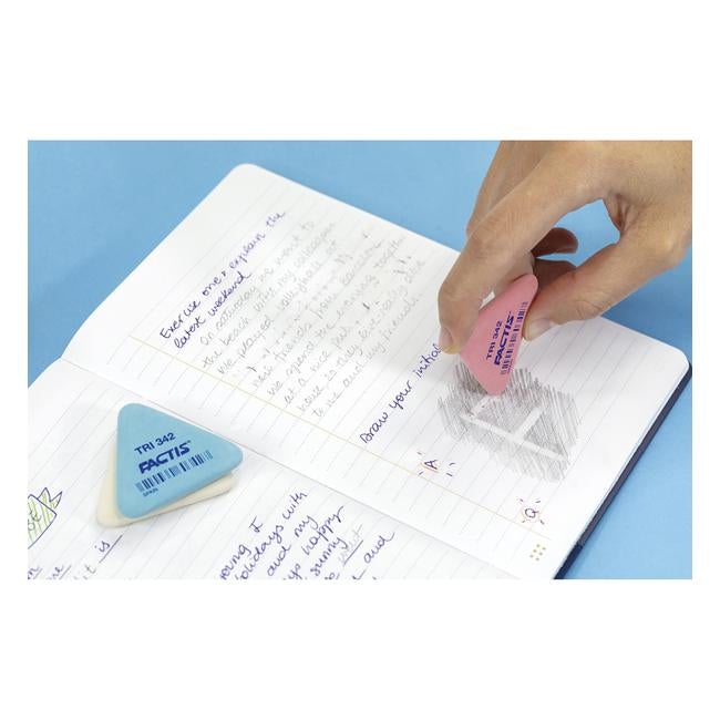 Factis Eraser TRI 342 Triangular Synthetic Rubber Assorted Colours 1 piece-Officecentre