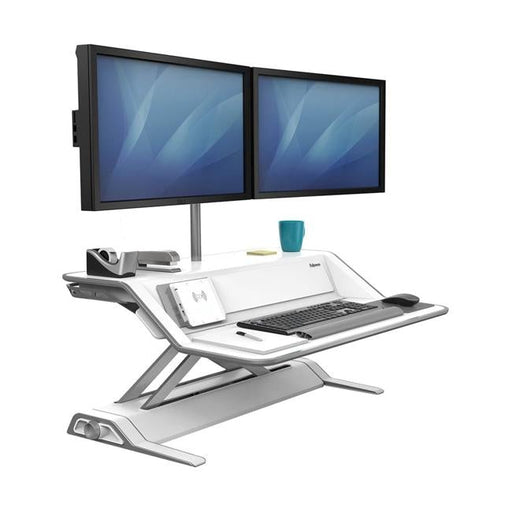 Fellowes Lotus DX Sit Stand Workstation White-Officecentre