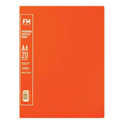FM A4 Premium Display Book 20 Pocket Burnt Orange-Officecentre