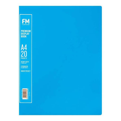 FM A4 Premium Display Book 20 Pocket Ice Blue-Officecentre