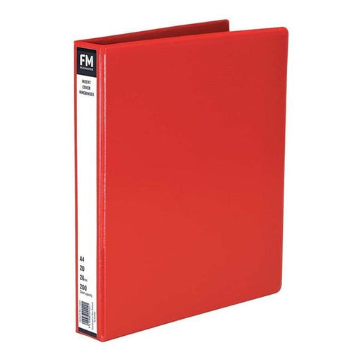 FM Binder Overlay A4 2/26 Red Insert Cover-Officecentre