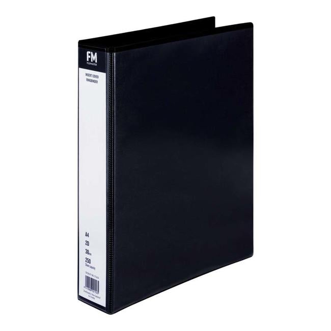 FM Binder Overlay A4 2/38 Black Insert Cover-Officecentre