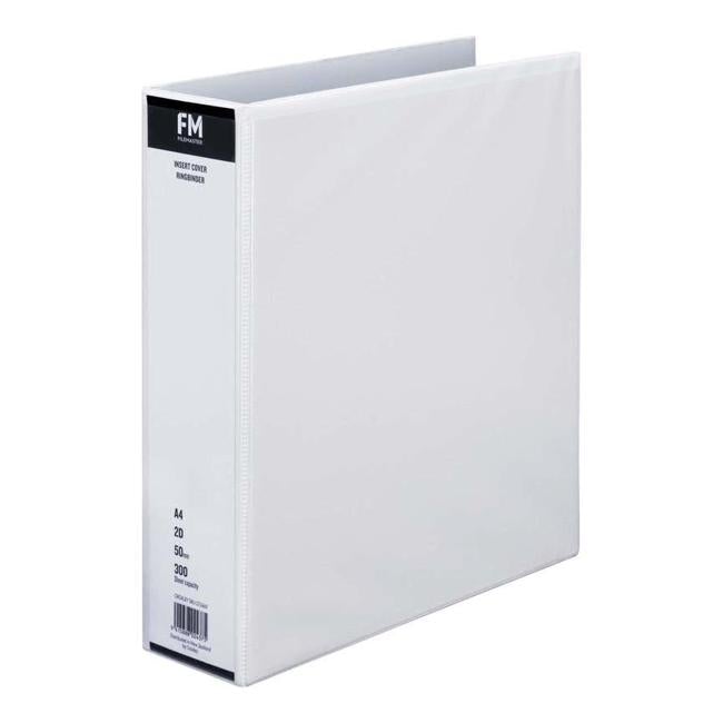 FM Binder Overlay A4 2/50 White Insert Cover-Officecentre