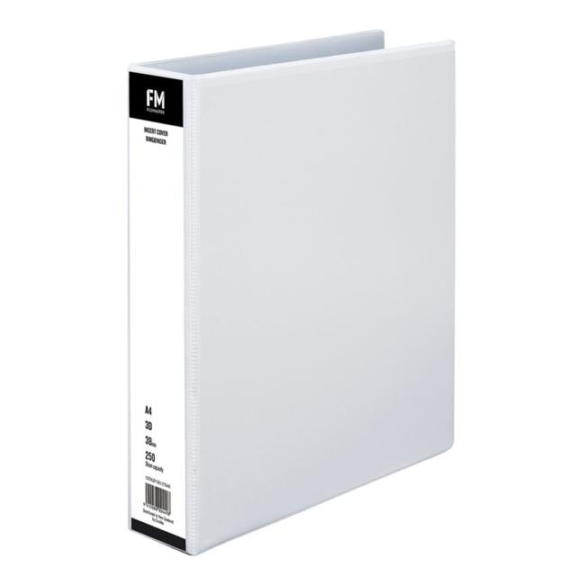 FM Binder Overlay A4 3/38 White Insert Cover-Officecentre