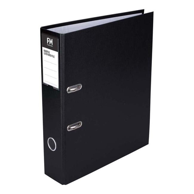 FM Binder Radofile Black Foolscap Lever Arch-Officecentre