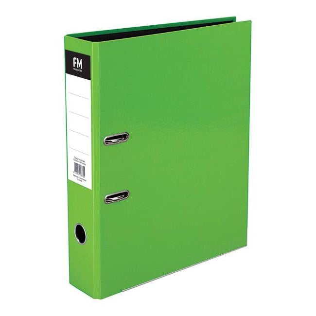 FM Binder Vivid Lime Green Foolscap Lever Arch-Officecentre