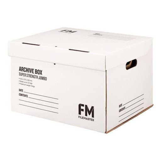 FM Box Archive Jumbo Box Super Strength White 432x370x286mm Inside Measure-Officecentre