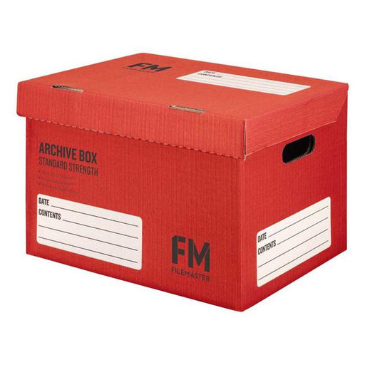 FM Box Archive Red Standard Strength 384x284x262mm Inside Measure-Officecentre