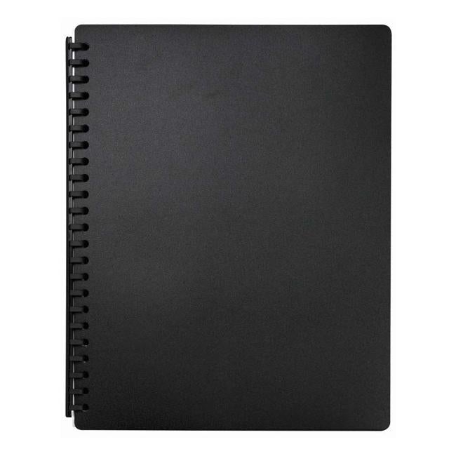FM Display Book A4 Black Refillable 20 Pocket-Officecentre