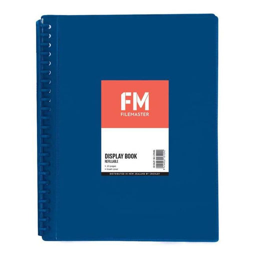 FM Display Book Blue Insert Cover 20 Pocket Refillable-Officecentre