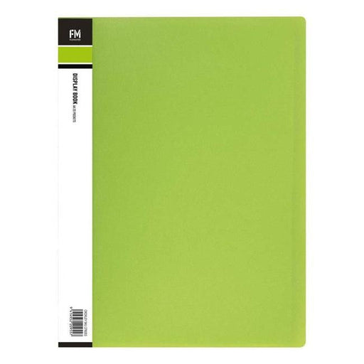 FM Display Book Vivid A4 Lime Green 20 Pocket-Officecentre