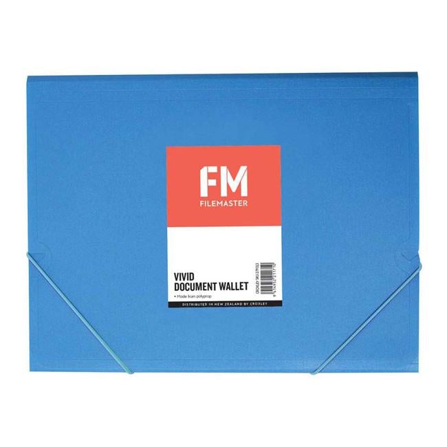 FM Document Wallet Vivid Ice Blue A4-Officecentre