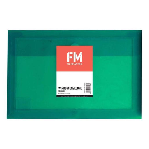 FM Envelope Reusable Green Window Polyprop-Officecentre