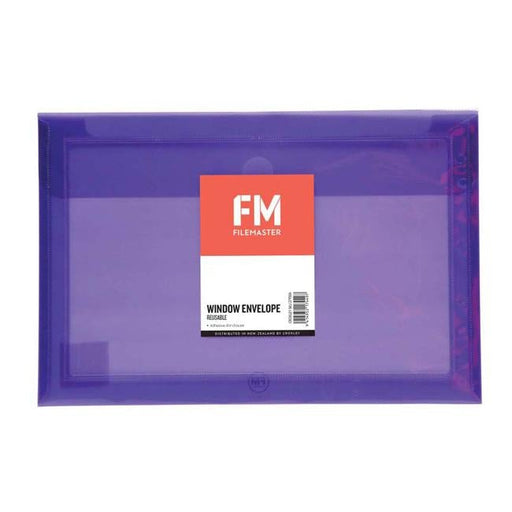 FM Envelope Reusable Purple Window Polyprop-Officecentre