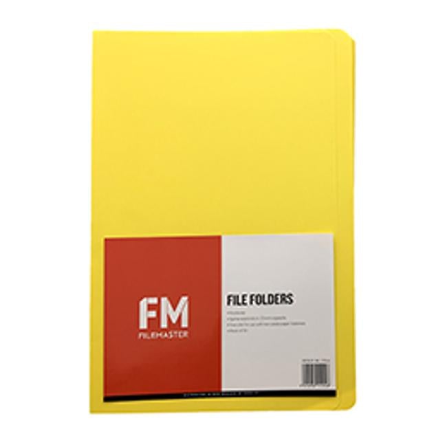 FM File Folder Yellow 50 Pack Foolscap-Officecentre