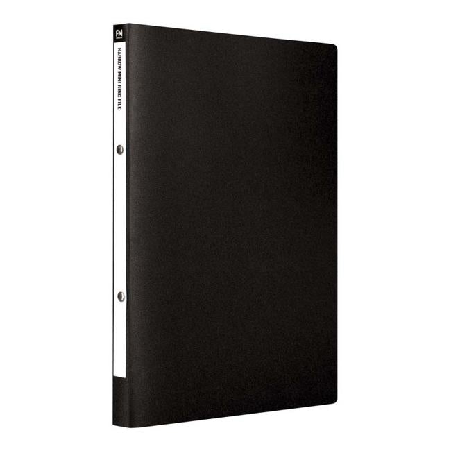 FM File Mini Ring A4 Black Narrow Polypropylene-Officecentre
