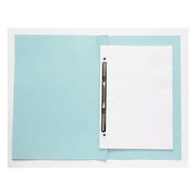 FM File Spring Foolscap Blue Narrow Coloured Manilla Card-Officecentre