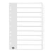 FM Indices A4 10 Tab Cardboard White-Officecentre