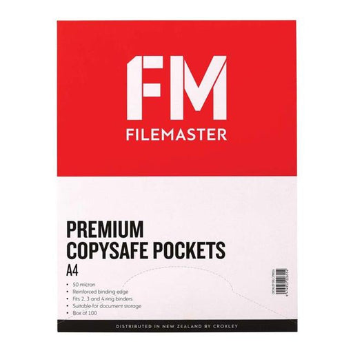 FM Pocket Copysafe A4 Premium Glass Clear 50um Box 100-Officecentre