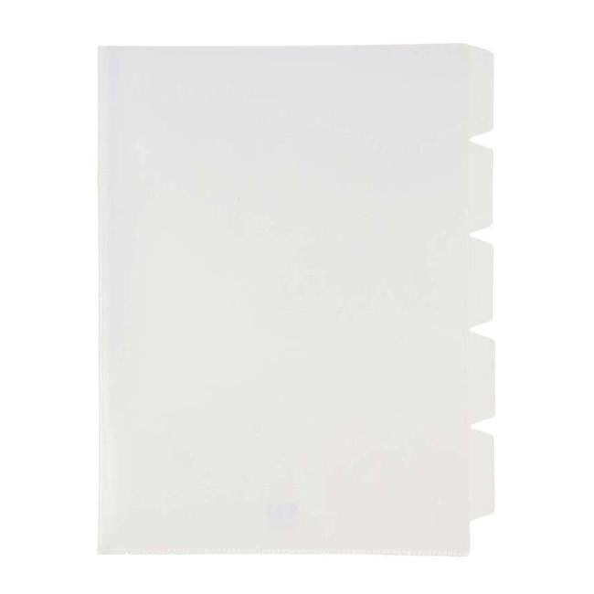 FM Pocket L Shape 5 Tab A4 Clear 5 Pack-Officecentre