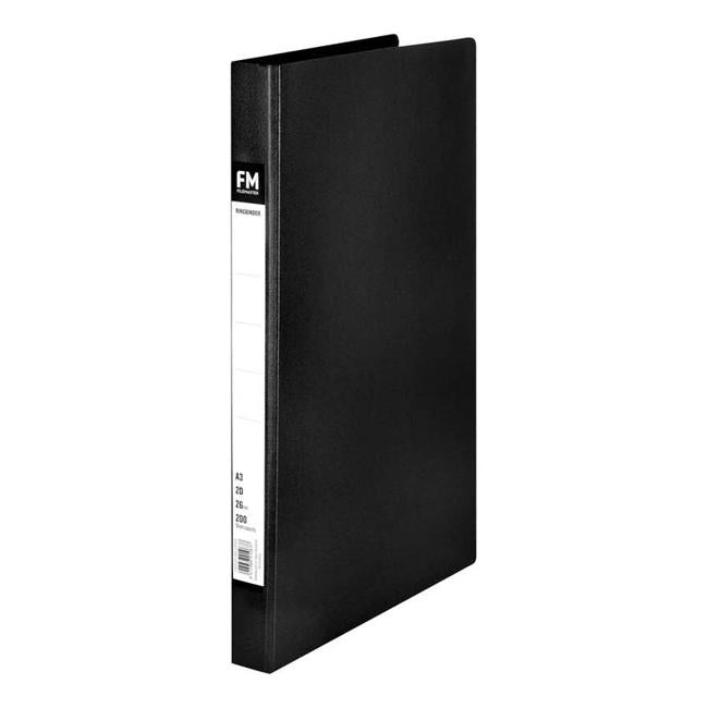 FM Ringbinder A3 2/26 Black Trunkboard-Officecentre