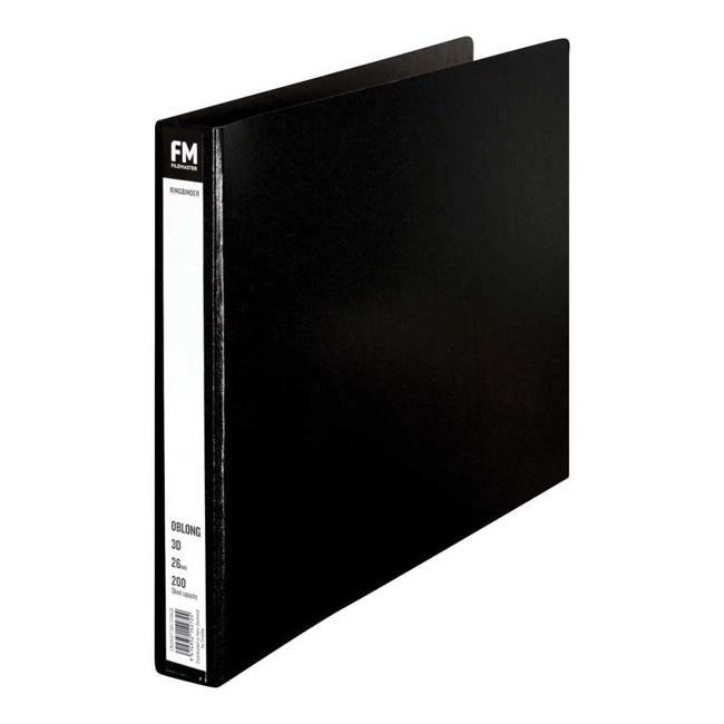 FM Ringbinder A3 3/26 Oblong Black Trunkboard-Officecentre