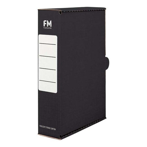 FM Storage Carton Black Foolscap-Officecentre
