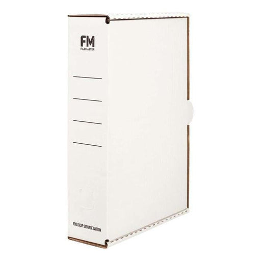 FM Storage Carton White Foolscap 385x250x85mm Standard Strength 900/Pallet-Officecentre
