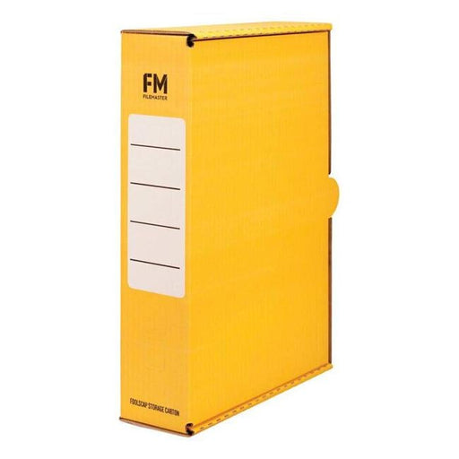 FM Storage Carton Yellow Foolscap-Officecentre