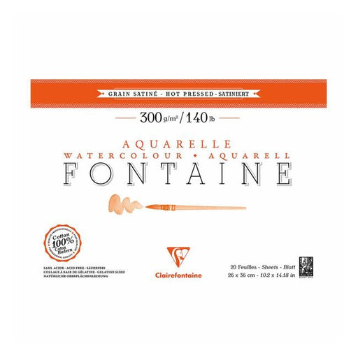 Fontaine Hot Press Pad 26x36cm 300g 20sh-Officecentre