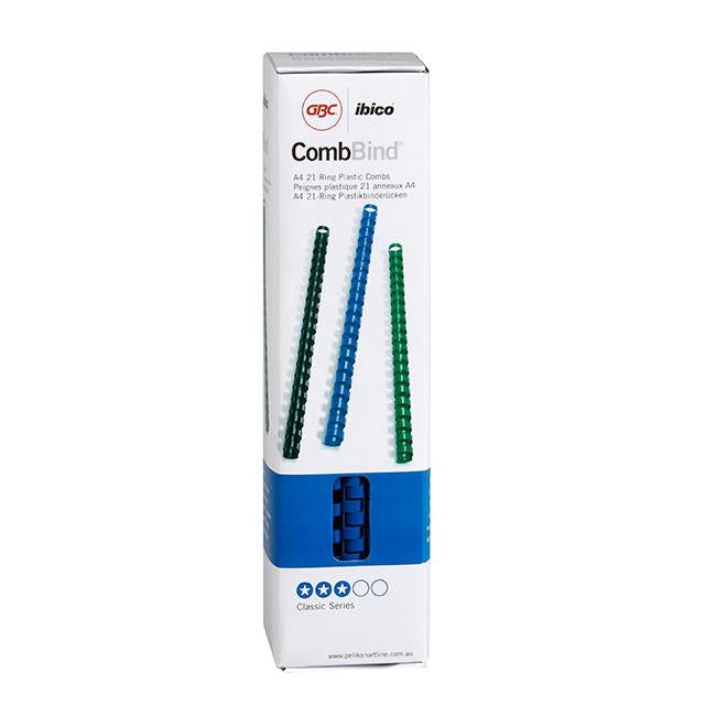 Gbc binding comb 10mm blue pk100-Officecentre