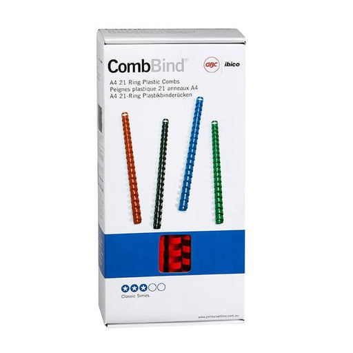 Gbc binding comb 12mm red pk100-Officecentre