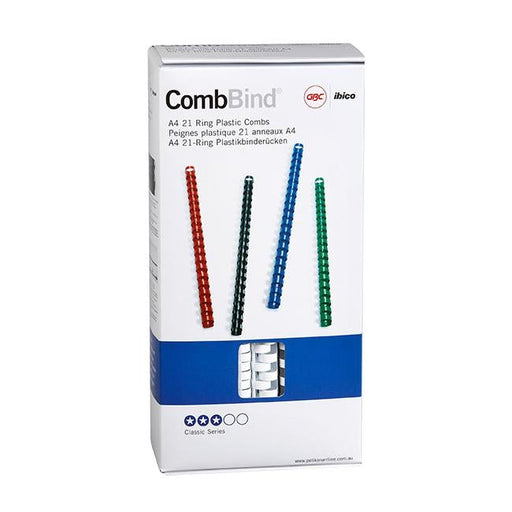 Gbc binding comb 14mm white pk100-Officecentre