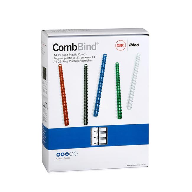 Gbc binding comb 16mm white pk100-Officecentre