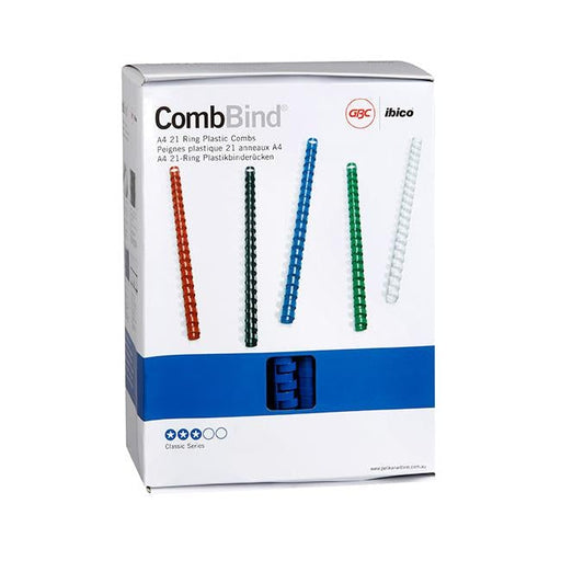 Gbc binding comb 19mm blue pk100-Officecentre