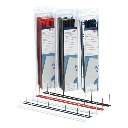 Gbc binding strip evb 4 prong black pk25-Officecentre