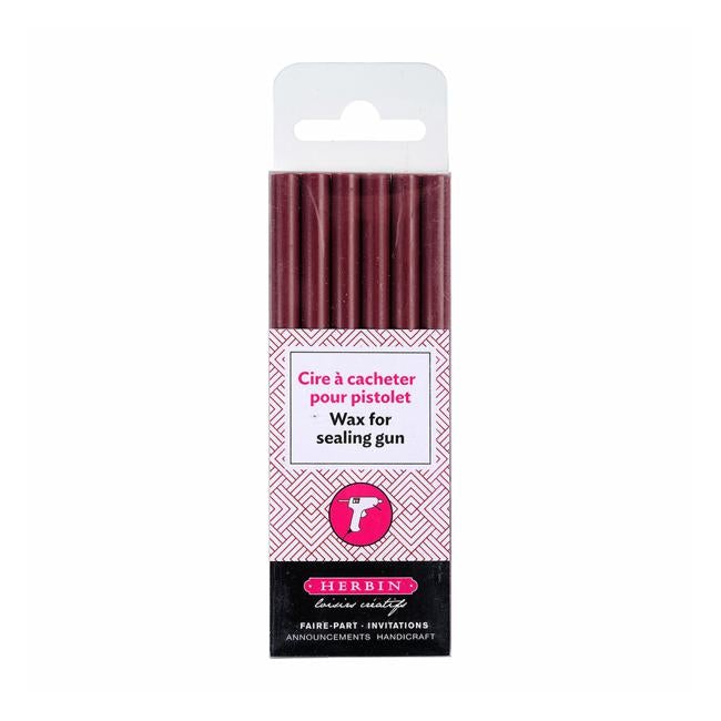 Herbin Wax Gun Sticks Burgundy Pack of 6-Officecentre