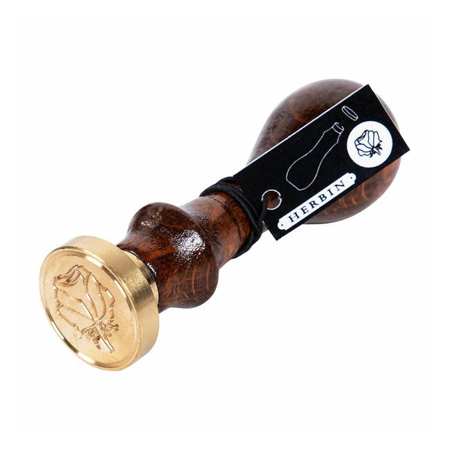 Herbin Wooden Handle Round Seal Rose-Officecentre