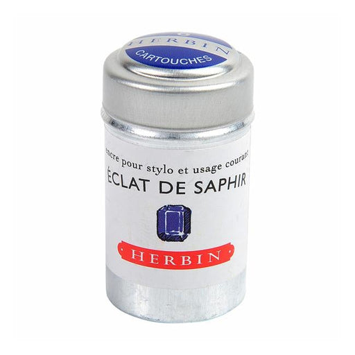 Herbin Writing Ink Cartridge Eclat de Saphir Pack of 6-Officecentre