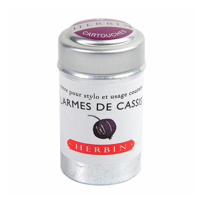 Herbin Writing Ink Cartridge Larmes de Cassis Pack of 6-Officecentre