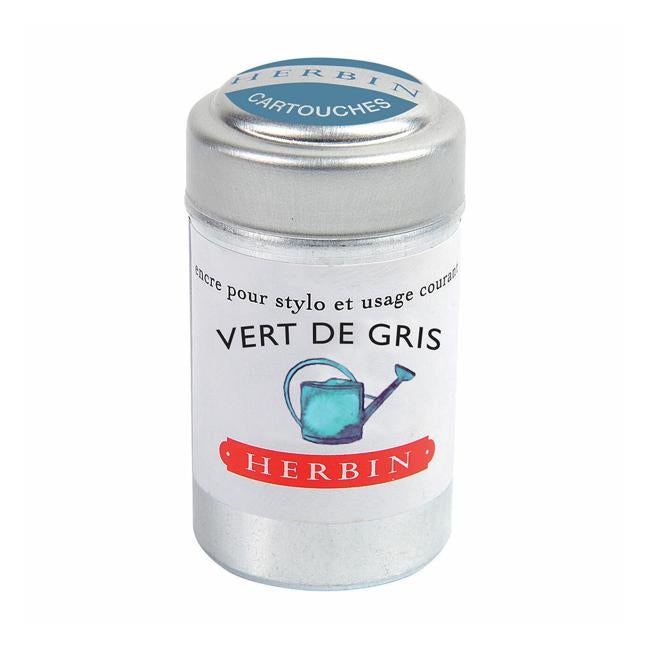 Herbin Writing Ink Cartridge Vert de Gris Pack of 6-Officecentre