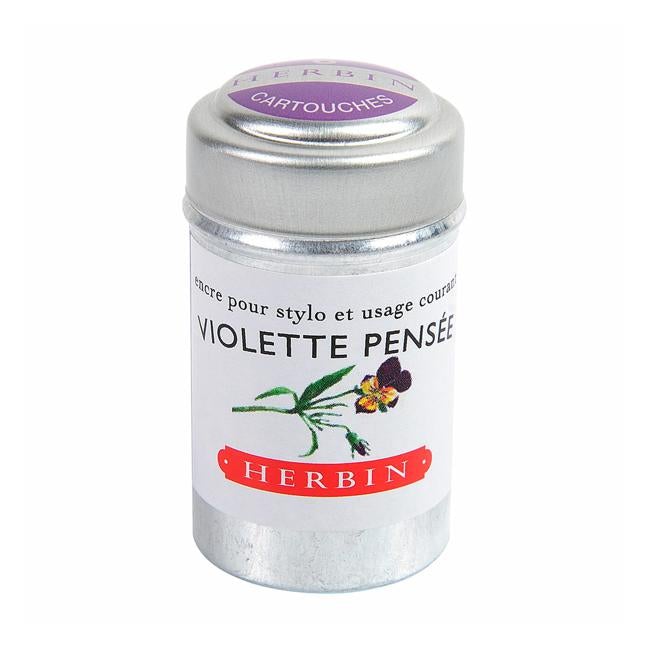 Herbin Writing Ink Cartridge Violette Pensee Pack of 6-Officecentre