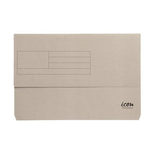 Icon Card Document Wallet FS Grey-Officecentre